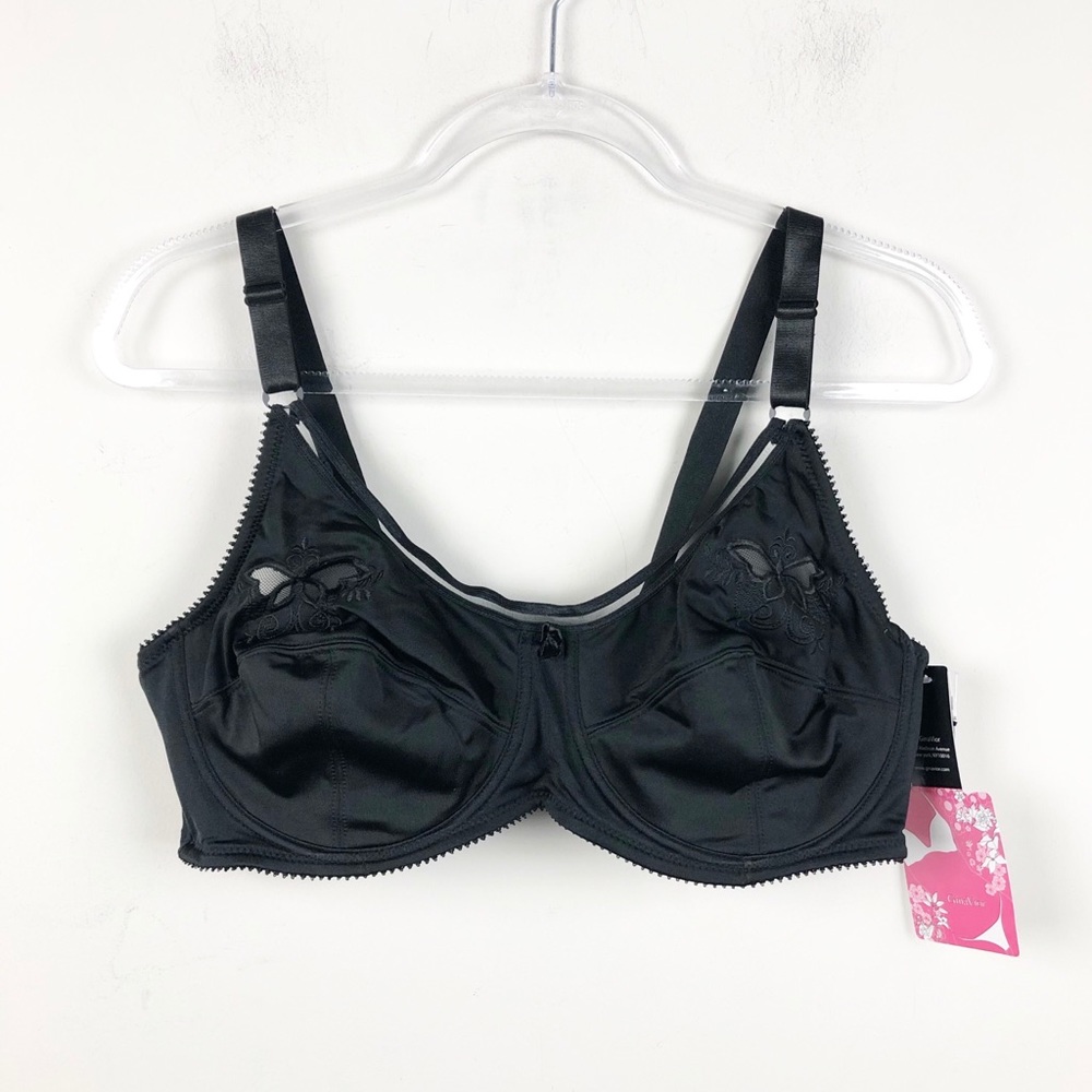 Gina Vior Black Lace Women's Underwire Bra NWT
